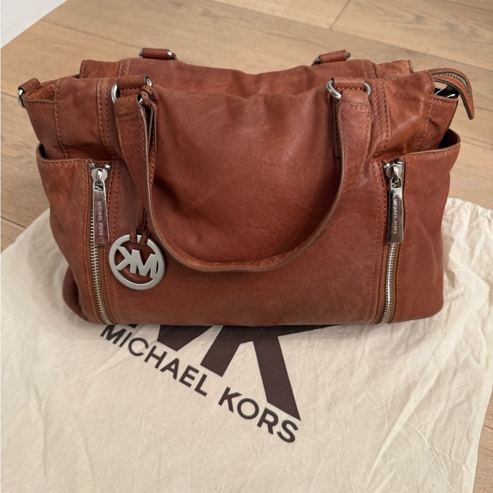 Michael Kors Tan Leather Shoulder Bag